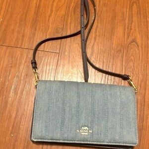 Coach Anna Foldover Crossbody Clutch with Quilting